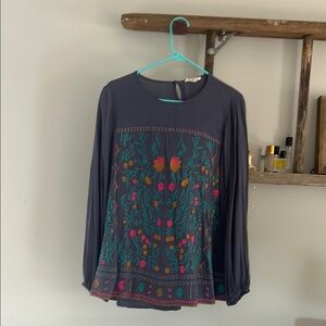 Floral Embroidered Women's Top